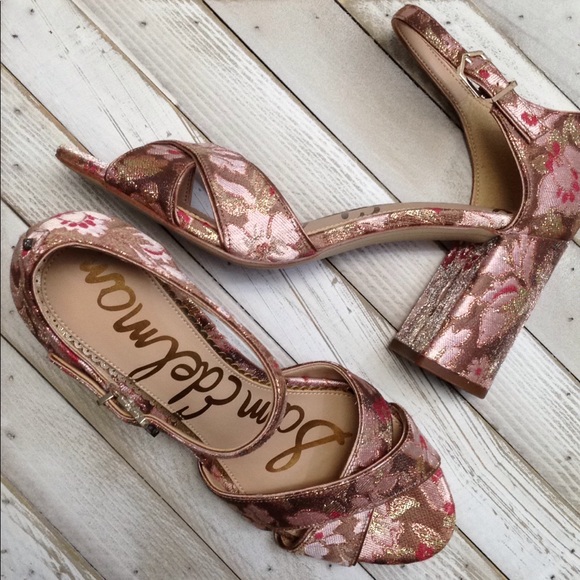 Sam Edelman | Shoes | Nib Sam Edelman Orlane Tapestry Rose Sandals Sz 85 |  Poshmark
